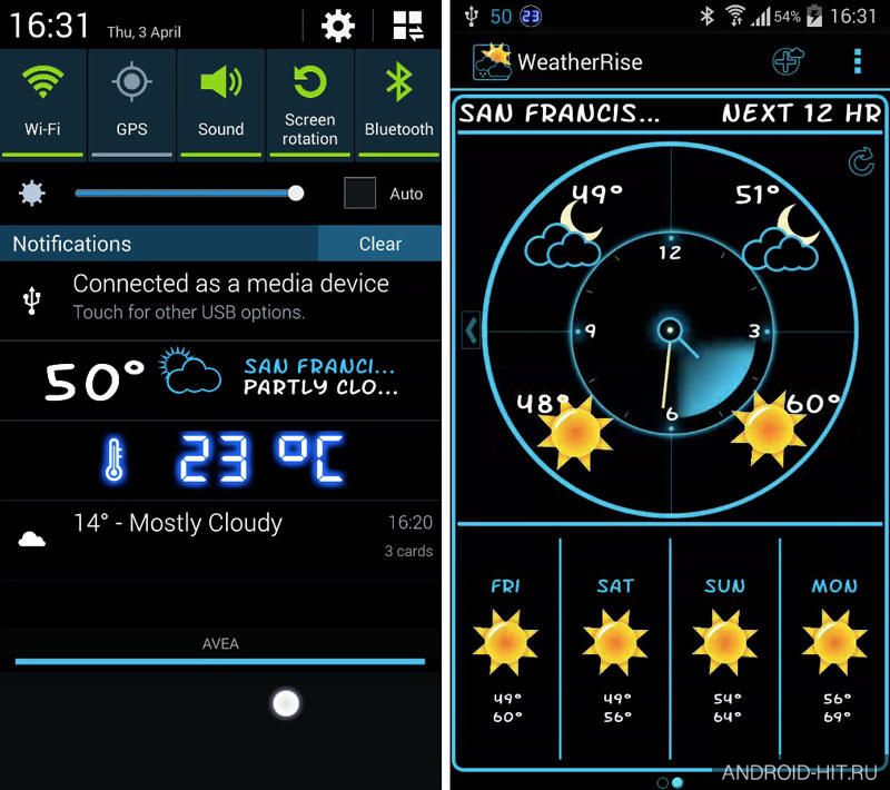 Скриншот Weather Rise на андроид Скриншот Weather Rise на андроид
