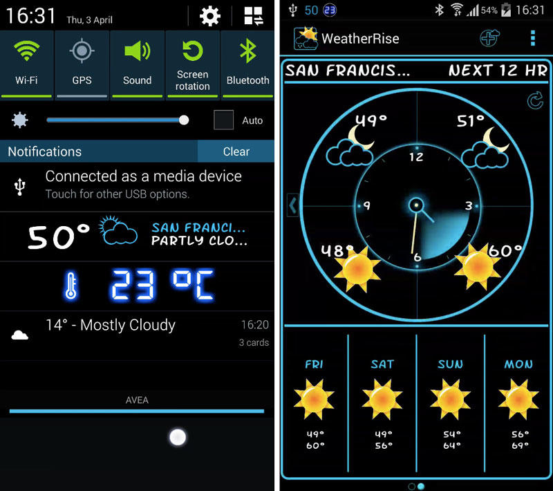 Скриншот Weather Rise на андроид