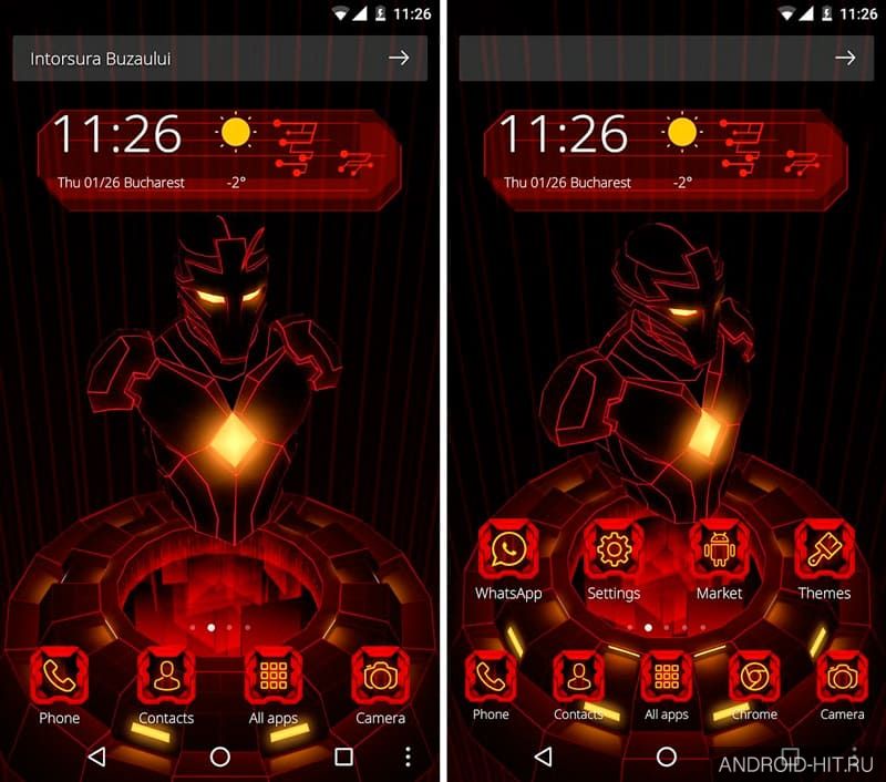 Скриншот Red Iron Hero 3D Theme на андроид Скриншот Red Iron Hero 3D Theme на андроид