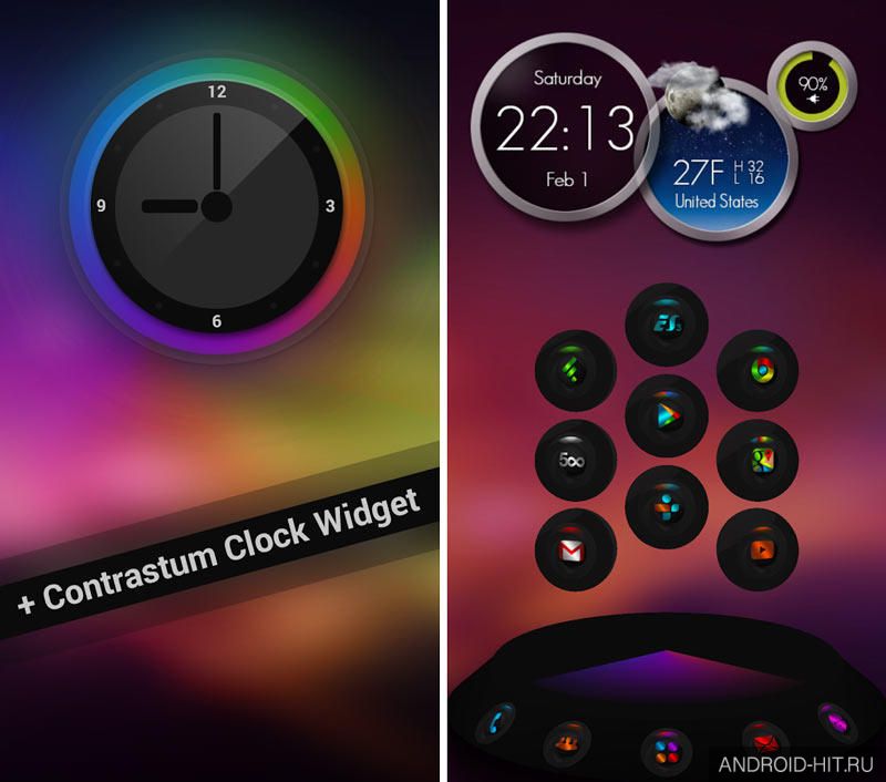 Скриншот Contrastum Next Launcher Theme на андроид