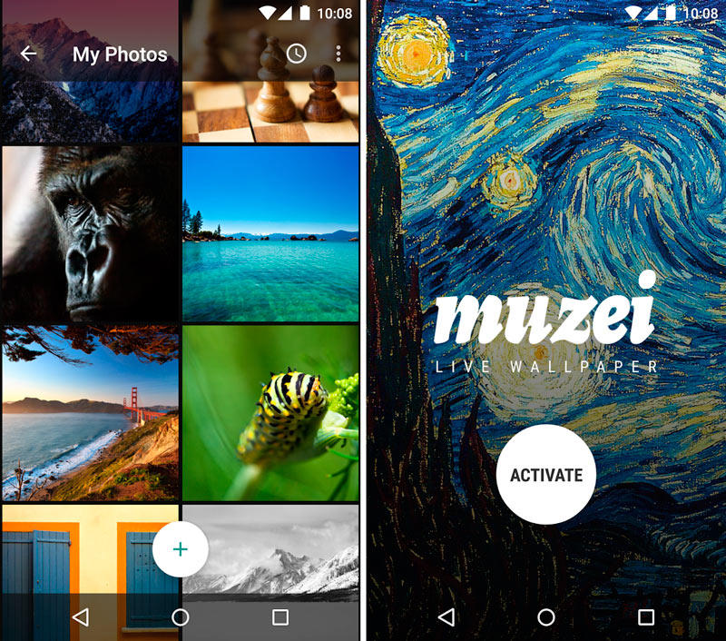 Скриншот Muzei Live Wallpaper на андроид