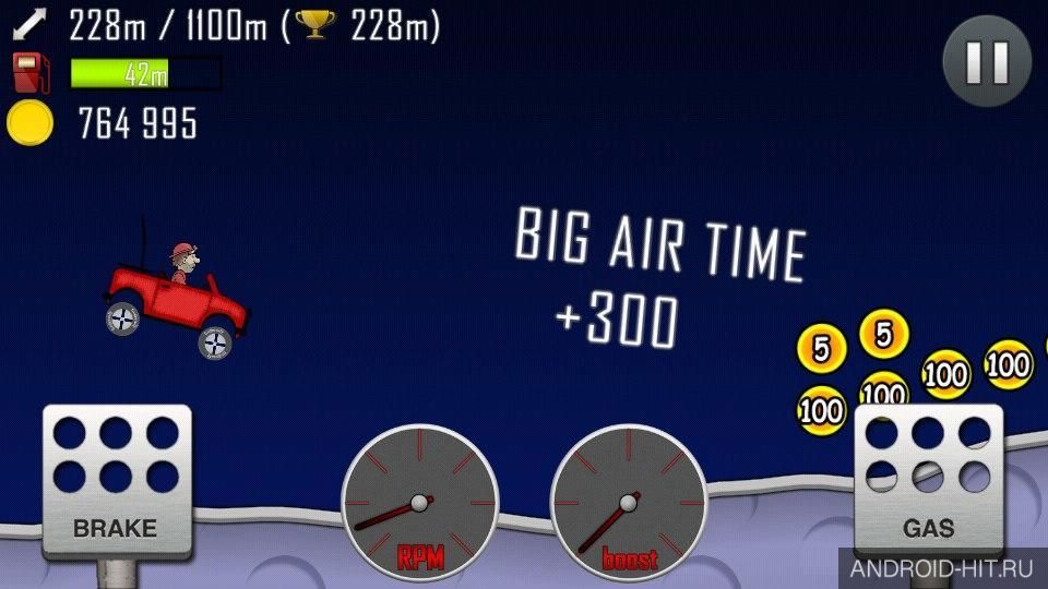 Скриншот Hill Climb Racing на андроид Скриншот Hill Climb Racing на андроид