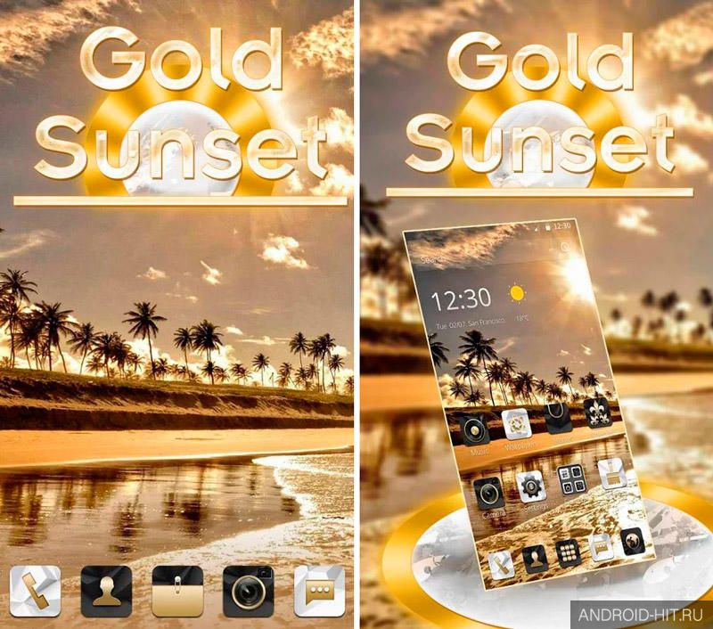 Скриншот Gold Coast Тема роскошный люкс на андроид Скриншот Gold Coast Тема роскошный люкс на андроид