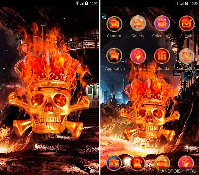 Скриншот Череп Тема Hola Launcher на андроид Скриншот Череп Тема Hola Launcher на андроид
