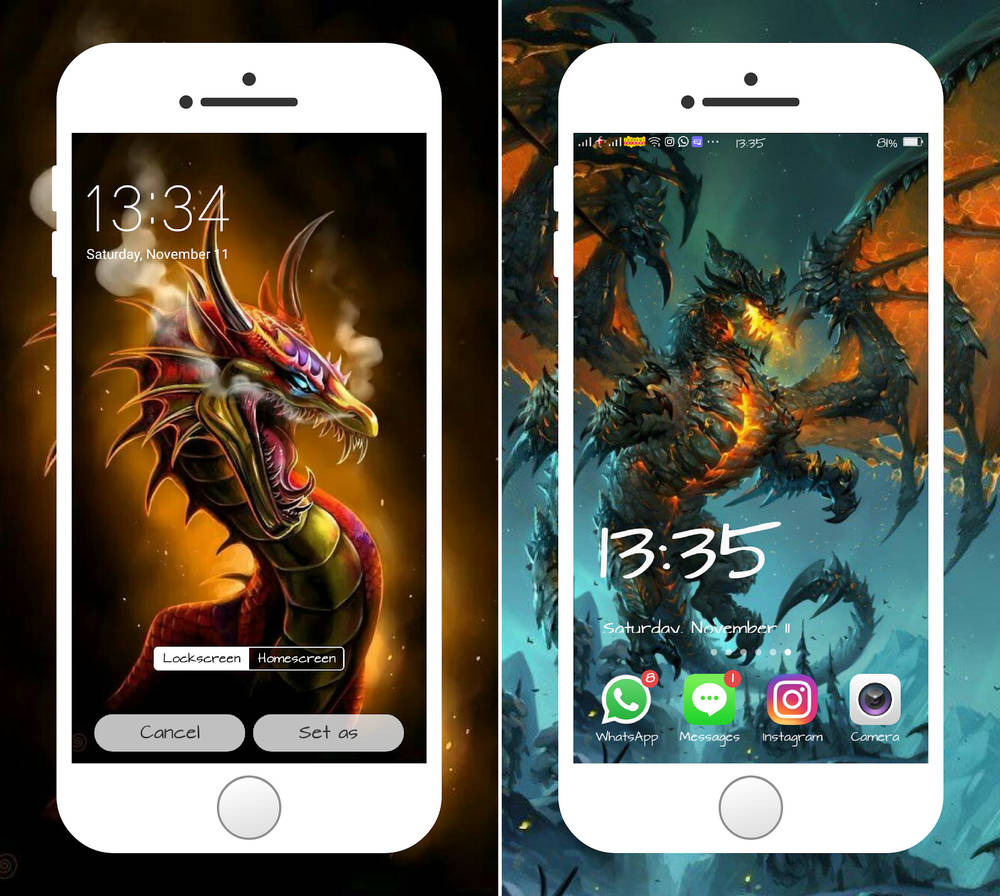 Скриншот Dragon Wallpaper на андроид