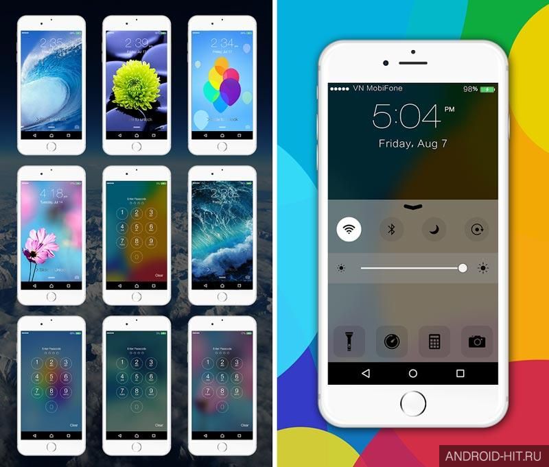 Скриншот Lock Screen OS 8 на андроид