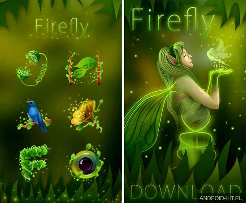 Скриншот Firefly GO Launcher Theme на андроид