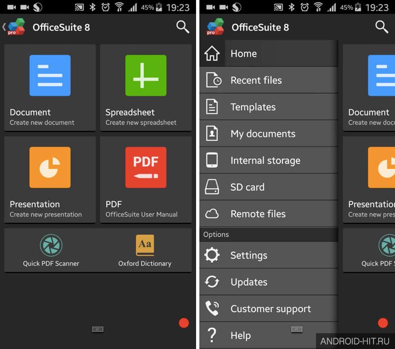 Скриншот OfficeSuite Pro 8 на андроид