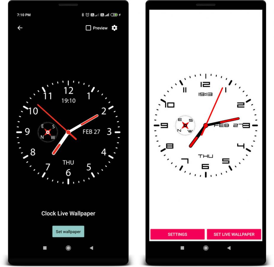 Скриншот Часы Живые обои на андроид