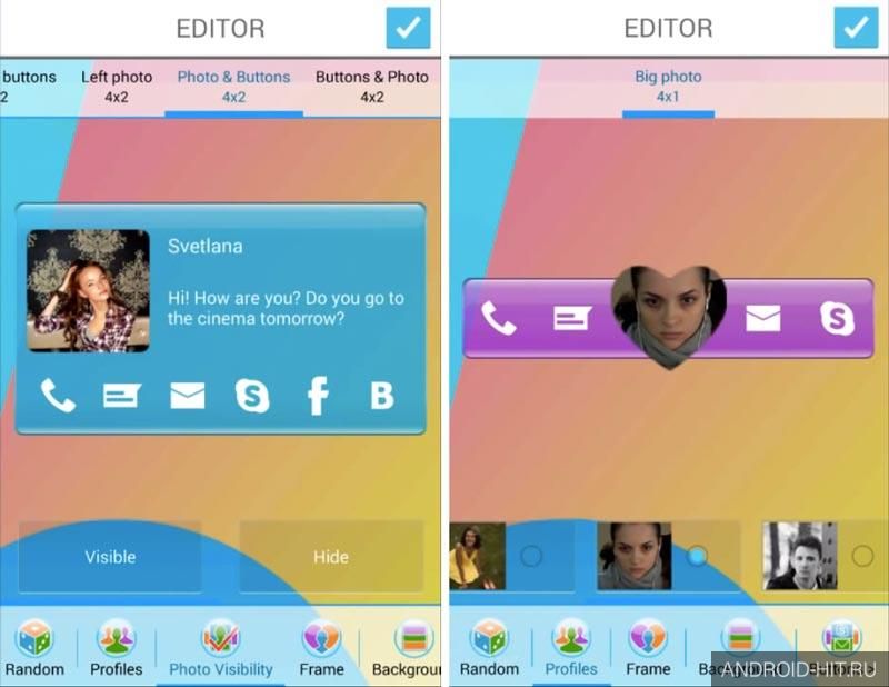 Скриншот Contact HD Widgets на андроид