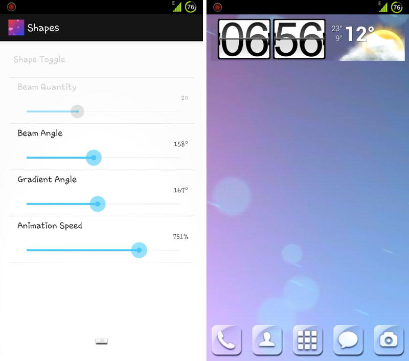 Скриншот Custom Beam LWP на андроид