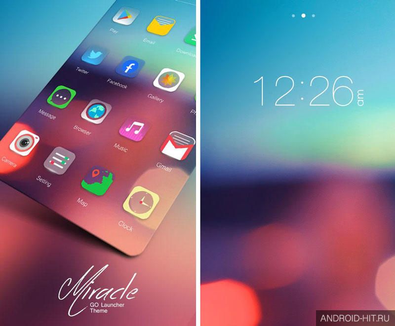 Скриншот Miracle GO Launcher Theme на андроид