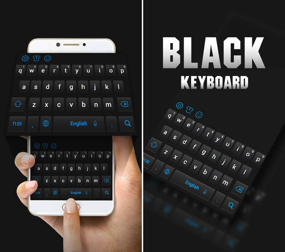 Скриншот Black Keyboard на андроид