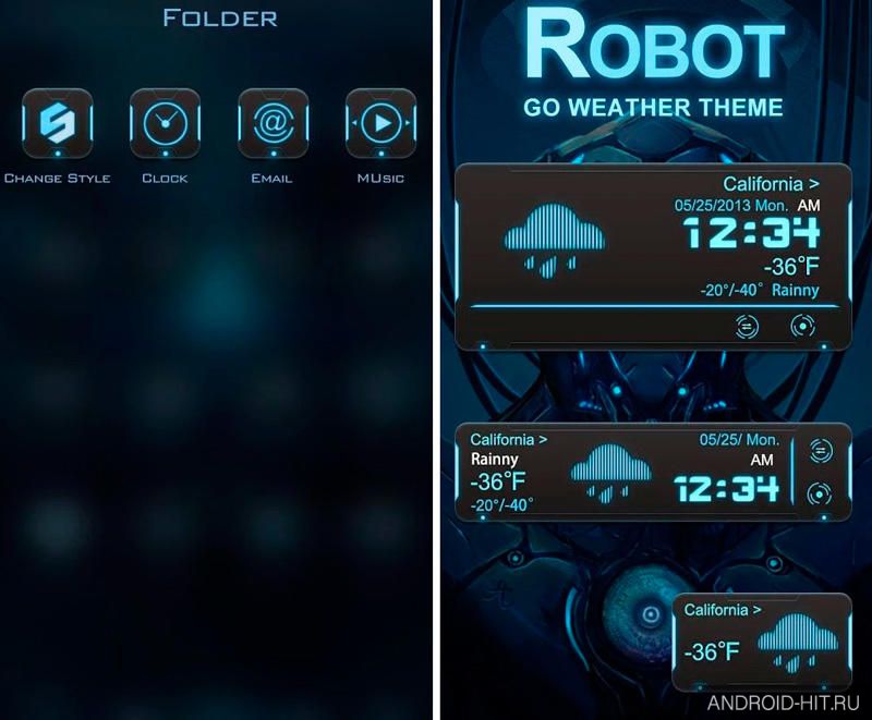 Скриншот Robot 2 In 1 Theme на андроид Скриншот Robot 2 In 1 Theme на андроид