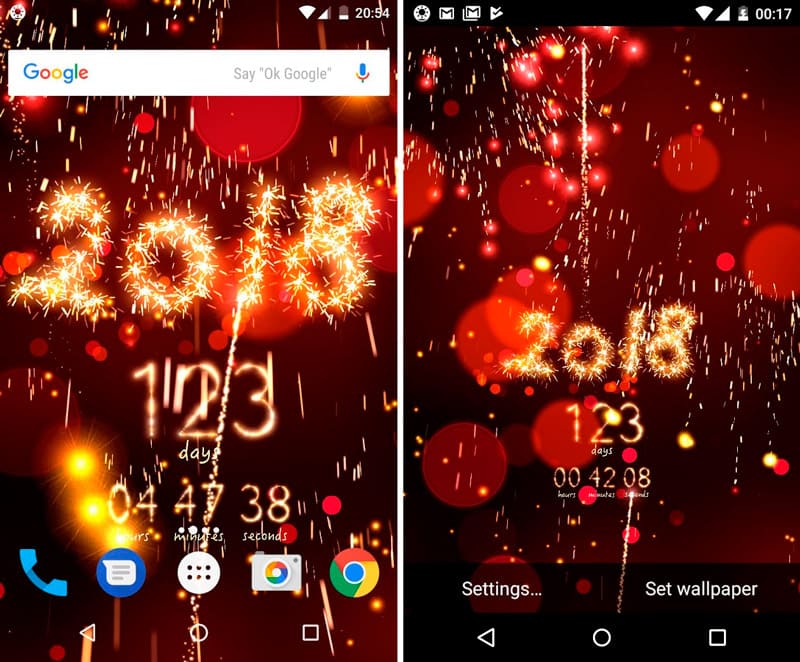 Скриншот Новый год Обратный отсчет на андроид