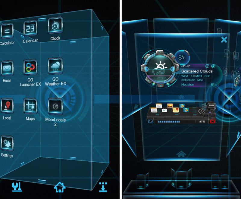 Скриншот Ray Next Launcher 3D Theme на андроид