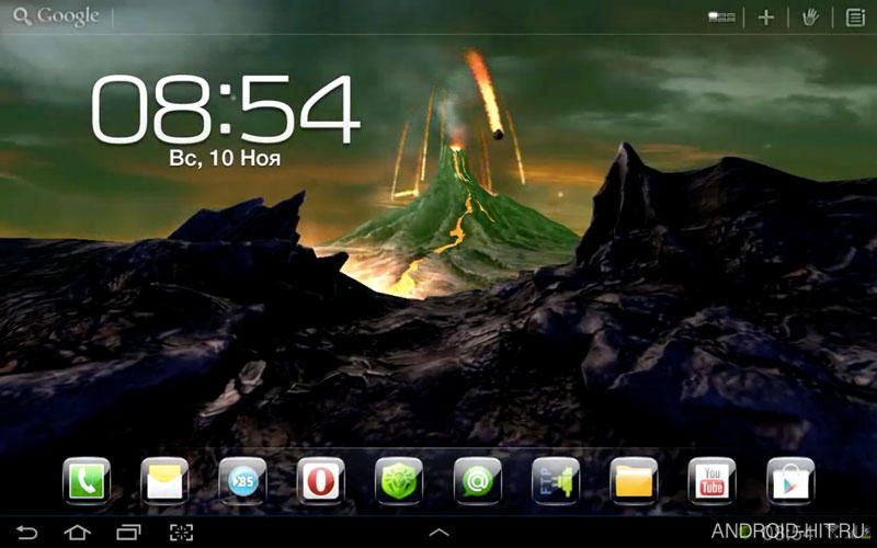 Скриншот Volcano 3D Live Wallpaper на андроид Скриншот Volcano 3D Live Wallpaper на андроид