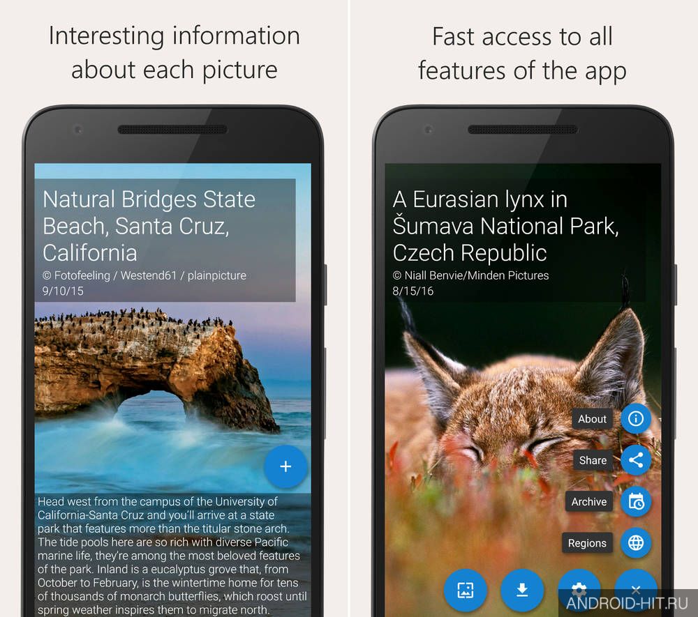 Скриншот DailyPic — Bing Wallpaper на андроид