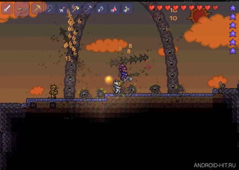 Скриншот Terraria на андроид Скриншот Terraria на андроид