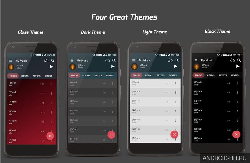 Скриншот Pi Music Player на андроид