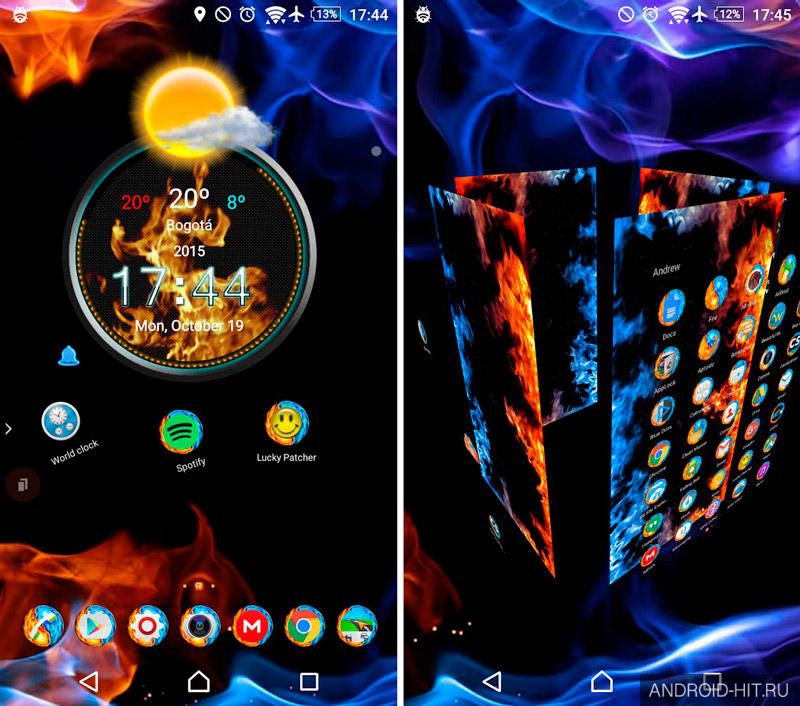 Скриншот TSF Shell Theme Flames на андроид Скриншот TSF Shell Theme Flames на андроид