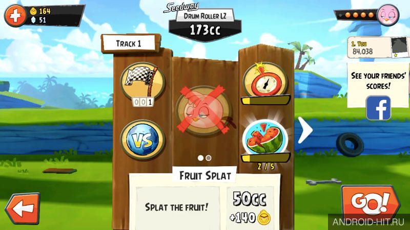 Скриншот Angry Birds Go! на андроид Скриншот Angry Birds Go! на андроид