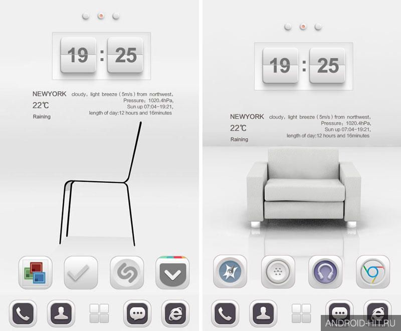 Скриншот White Soul GO Launcher Theme на андроид