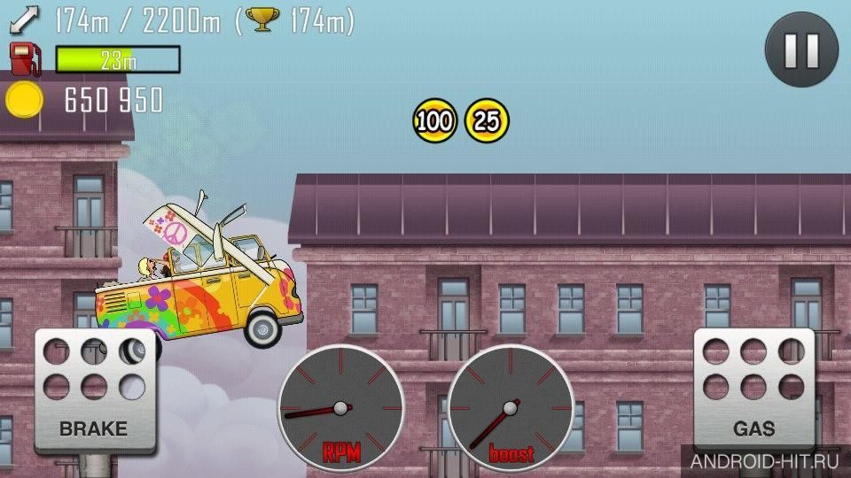 Скриншот Hill Climb Racing на андроид Скриншот Hill Climb Racing на андроид