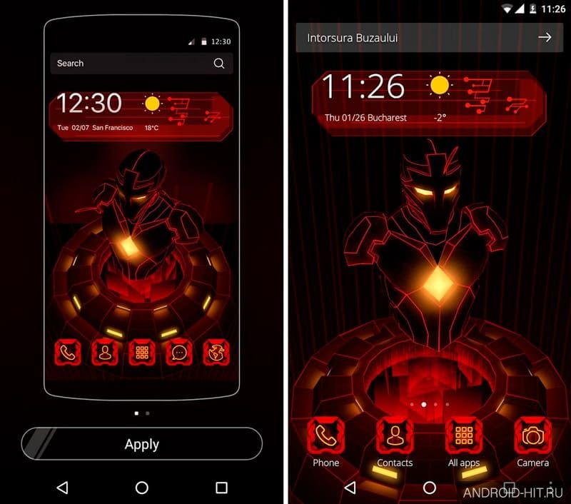 Скриншот Red Iron Hero 3D Theme на андроид Скриншот Red Iron Hero 3D Theme на андроид