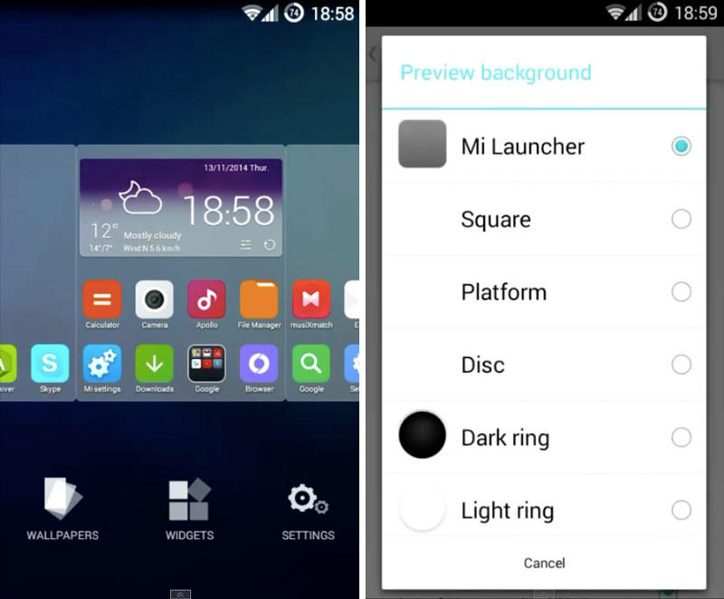 Скриншот Mi Launcher (MIUI) на андроид