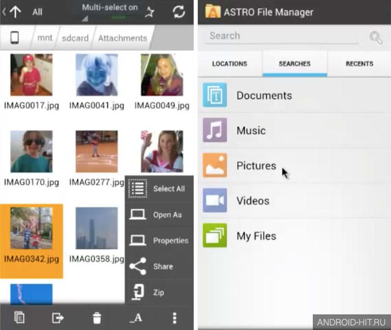 Скриншот ASTRO File Manager на андроид