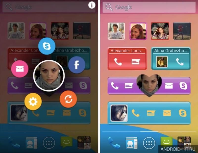 Скриншот Contact HD Widgets на андроид
