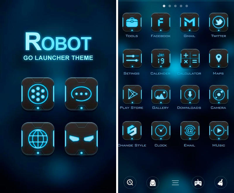 Скриншот Robot 2 In 1 Theme на андроид