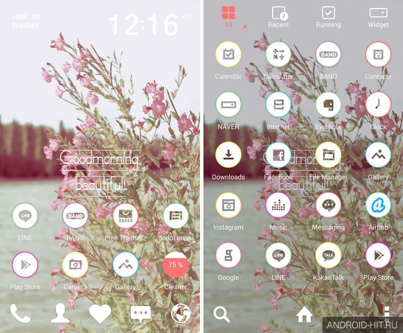 Скриншот Goodmorning dodol theme на андроид