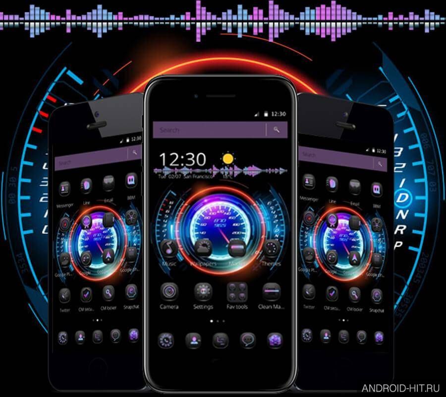 Скриншот Car Tech Speed Theme на андроид