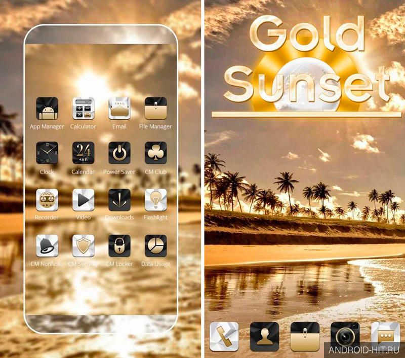 Скриншот Gold Coast Тема роскошный люкс на андроид Скриншот Gold Coast Тема роскошный люкс на андроид