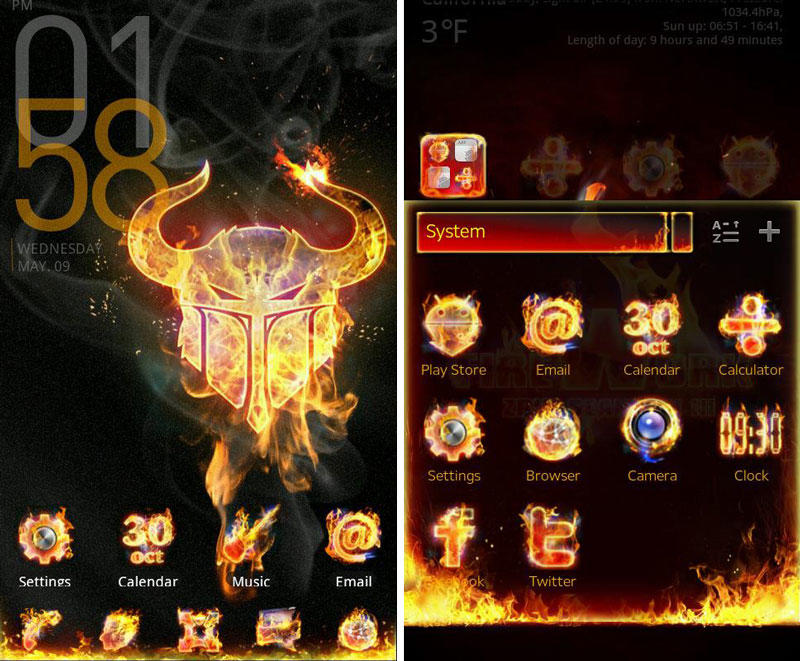 Скриншот Firework GO launcherEX Theme на андроид