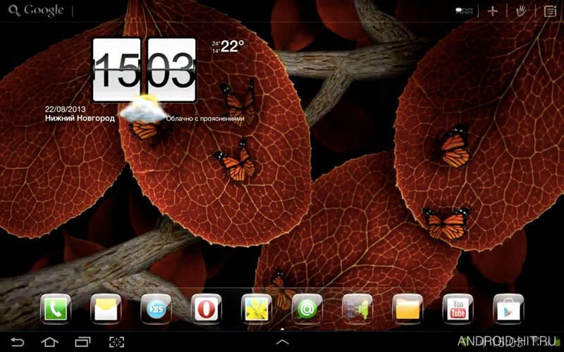 Скриншот Tap Leaves Live Wallpaper на андроид