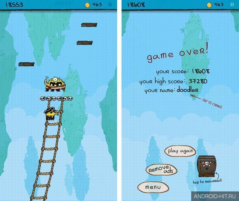 Скриншот Doodle Jump на андроид Скриншот Doodle Jump на андроид
