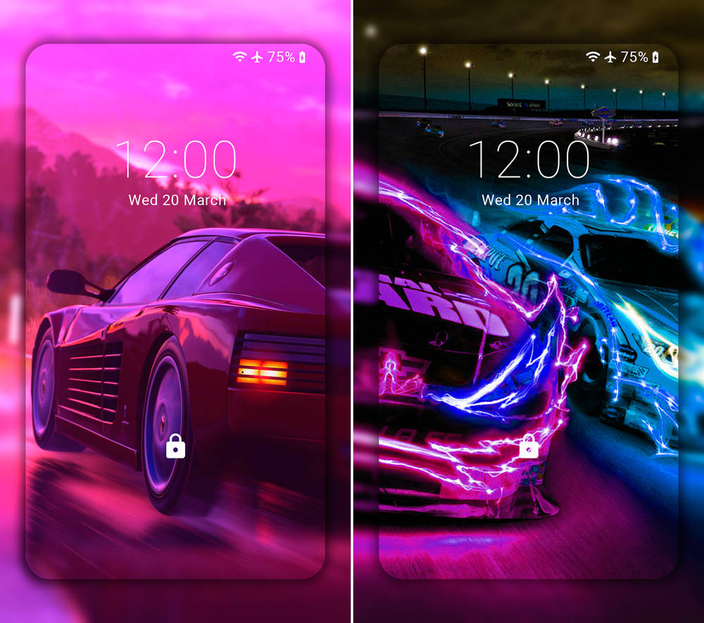 Скриншот Неоновые Автомобили Живые Обои на андроид