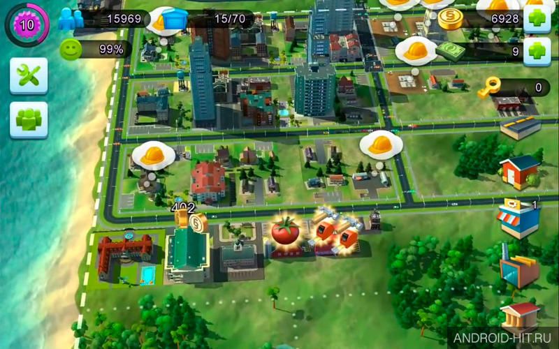 Скриншот SimCity BuildIt на андроид Скриншот SimCity BuildIt на андроид