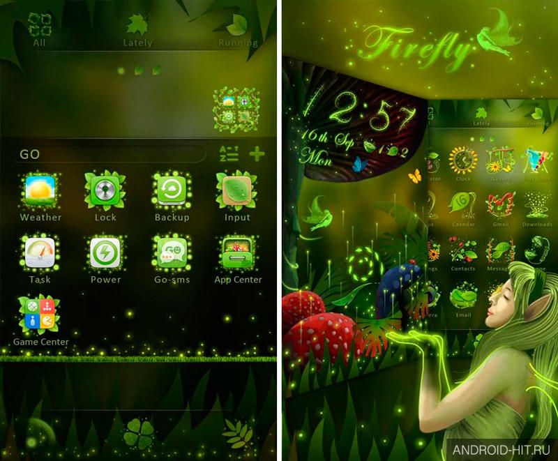 Скриншот Firefly GO Launcher Theme на андроид