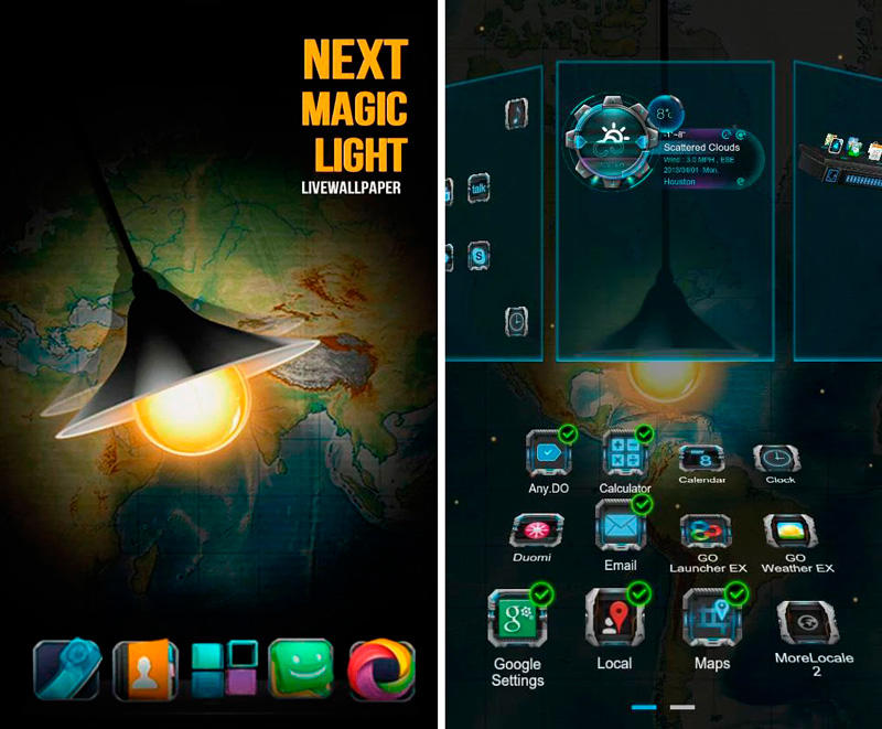 Скриншот Next magic light livewallpaper на андроид