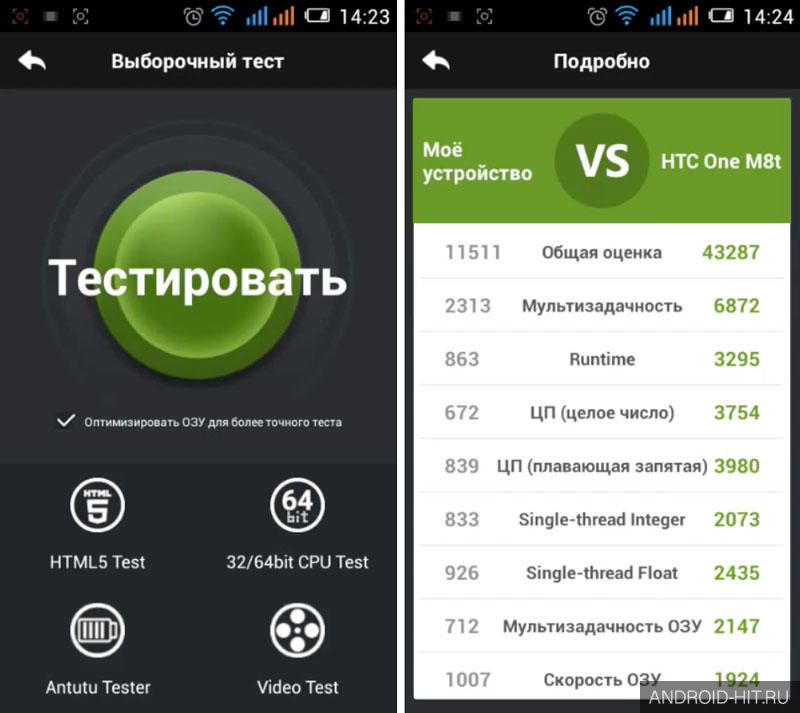 Скриншот AnTuTu Benchmark на андроид