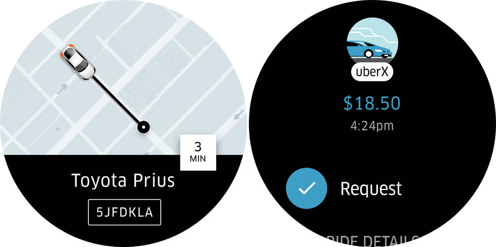 Скриншот Uber такси на андроид