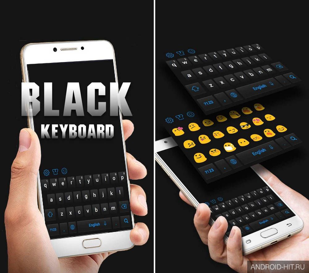 Скриншот Black Keyboard на андроид