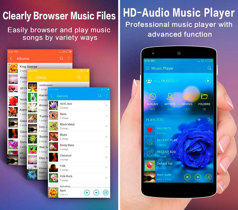 Скриншот Music Player - аудио плеер на андроид