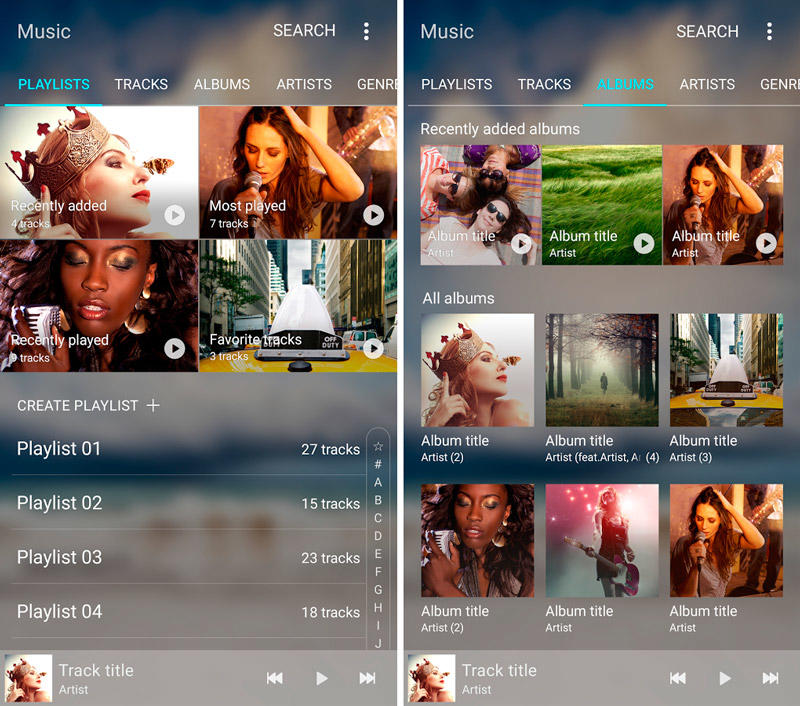 Скриншот Samsung Music на андроид