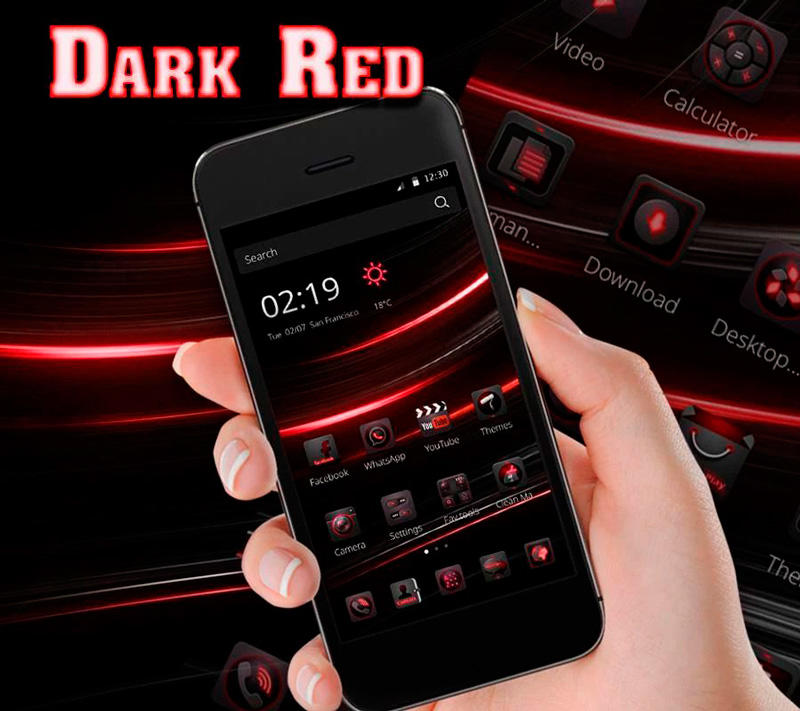 Скриншот Dark Red HD обои на андроид
