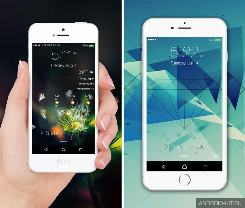 Скриншот Lock Screen OS 8 на андроид